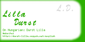 lilla durst business card